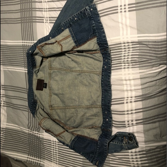 Calvin Klein Jean jacket Sz S cropped med wash - Picture 6 of 15